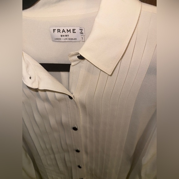 FRAME Denim Tuxedo Top  SIZE: SMALL - Picture 9 of 16